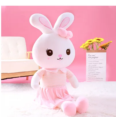 可爱兔子毛绒玩具公仔 70cm（个） - 玖梧精选