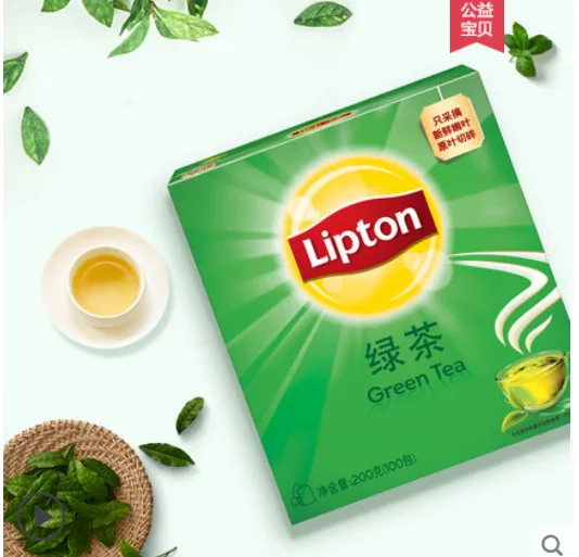 立顿黄山/四川新鲜香醇绿茶茶包100包（盒） - 玖梧精选