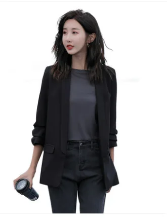 网红女春秋2019新款职业chic韩版休闲英伦小西服（件） - 玖梧精选