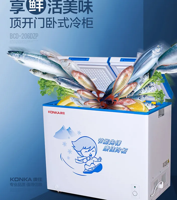 康佳206升 双门双温冷柜冰柜 （白色）BCD-206DZP（个） - 玖梧精选