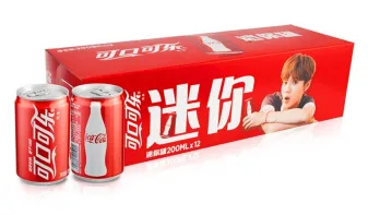 可口可乐（Coca-Cola） 可乐汽水饮料 迷你摩登罐 200ml*12罐装（箱） - 玖梧精选