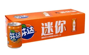 可口可乐（Coca-Cola）迷你摩登罐装200ml*12瓶 芬达（箱） - 玖梧精选