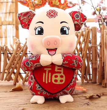 生肖猪毛绒玩具（个） - 玖梧精选