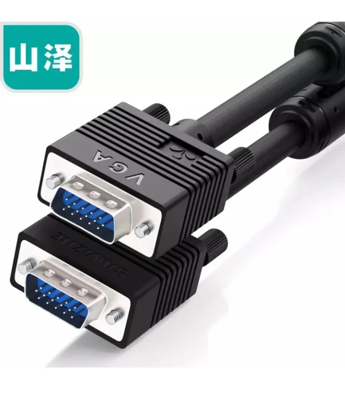 山泽工程级VGA线vga3+6 针/针3米 黑色 VM-2030（根） - 山泽
