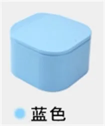 邹振记桌面按压式小垃圾桶 19*19*11.5cm 蓝色（个） - 玖梧精选