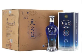 洋河 天之蓝 52度 520ml 口感绵柔型白酒（箱） - 玖梧精选