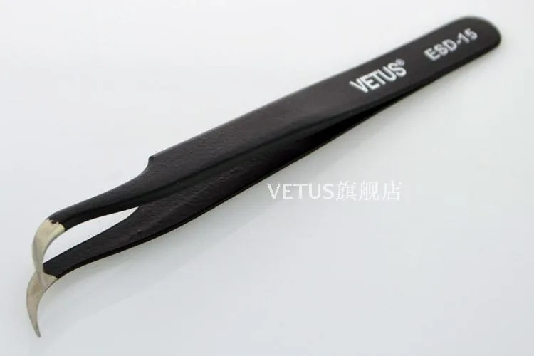 VETUS防静电弯头镊子ESD-15（支） - 玖梧精选