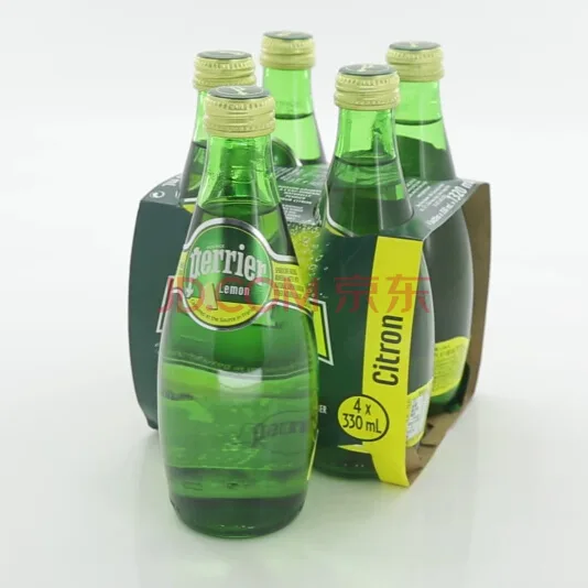 Perrier 天然含气矿泉水330ml*24瓶 玻璃瓶 （箱） - 玖梧精选