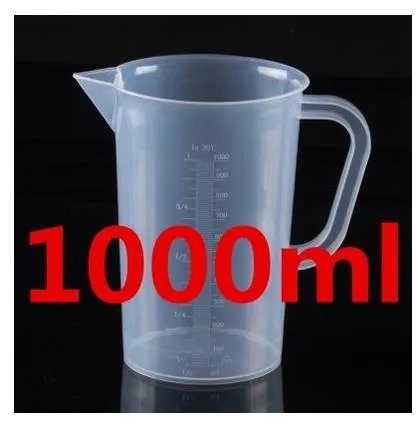 带刻度带盖塑料量杯 1000ML（个） - 国产
