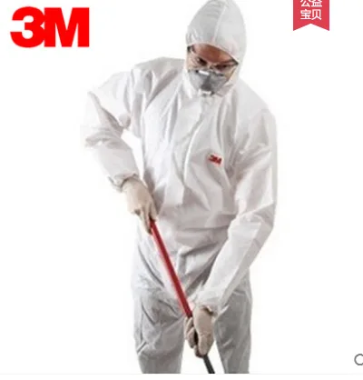3M 4510白色带帽连体防护服（件）M - 美国3M