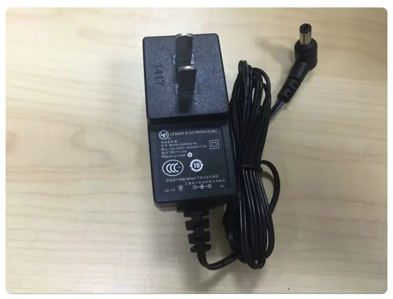LEI立德电源适配器MU08-6120050-A2输入100-240V-50/60Hz，0.3A，输出12V=0.5A（1个） - 玖梧精选