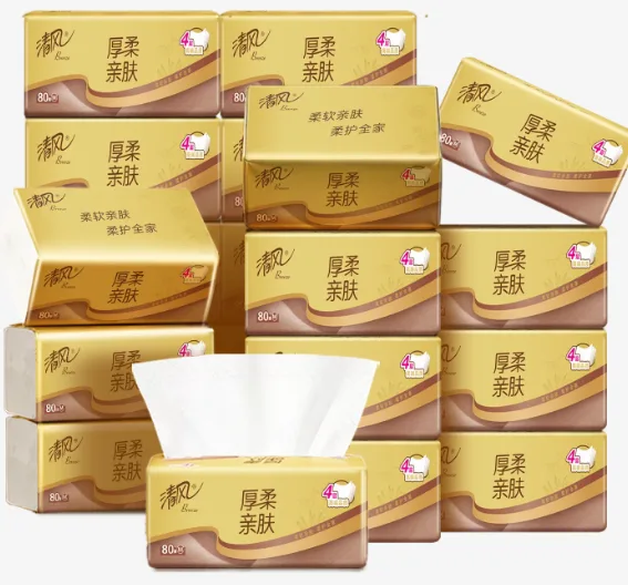 清风厚柔抽纸80抽*20包4层（3包/提） - 清风