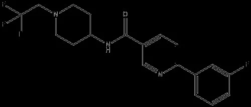 6-(3-氟苯基)-N-[1-(2，2，2-三氟乙基)-4-哌啶基]-3-吡啶羧酰胺（储存“-20℃”；运输“干冰”）