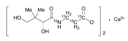 维生素B₅ (二-β-丙氨酸-¹³C₆,¹⁵N₂) 钙盐