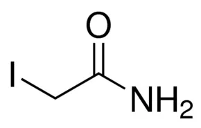 2-碘乙酰胺, 98%, 含大约 5-8% 水作稳定剂(储存“2-8℃”;运输“冰袋”)