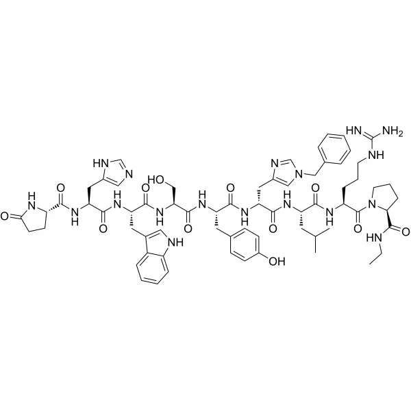 试剂[des-Gly¹⁰, ᴅ-His(Bzl)⁶]-LH-RH ethylamide(存储：“-20℃”；运输：“干冰