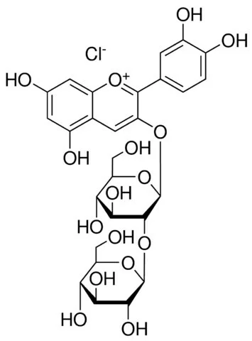 试剂CYANIDIN 3-SOPHOROSIDE CHLORIDE(存储 “-20℃”；运输 “干冰”)