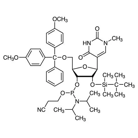 DMT-2’’-O-TBDMS-1-甲基假尿苷亚磷酰胺(储存“-20℃”；运输“干冰”) - TCI
