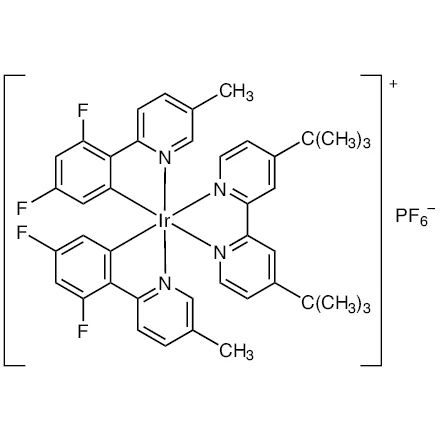 二[2-(2,4-二氟苯基)-5-甲基吡啶][2,2'-联(四叔丁基吡啶)]铱二(六氟磷酸)盐（储存“2-8℃，避光”；