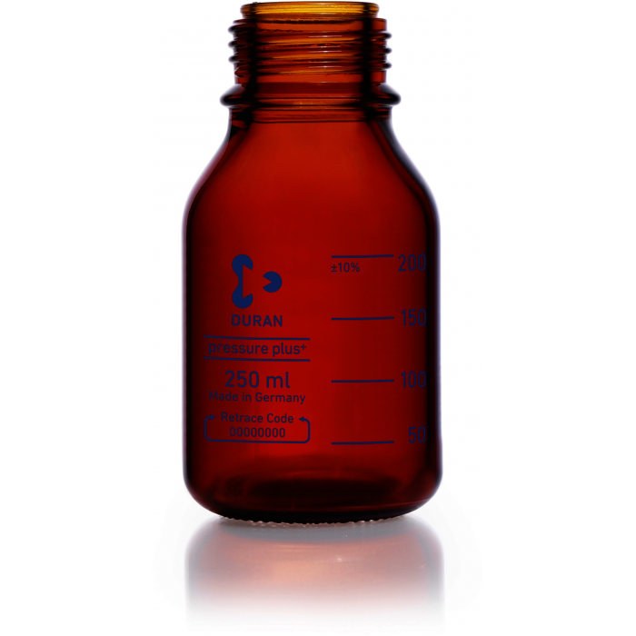 棕色耐压试剂瓶 250ml 不含盖 GL45盖 原Schott/肖特