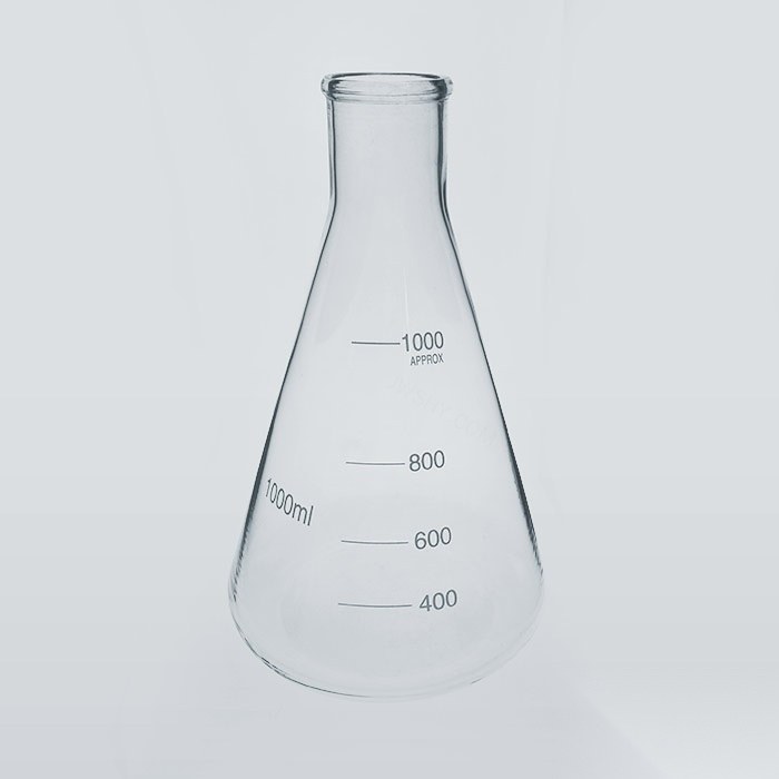 直口三角烧瓶 1000ml 颈外径×瓶外径×高度：42×131×220mm - 华鸥