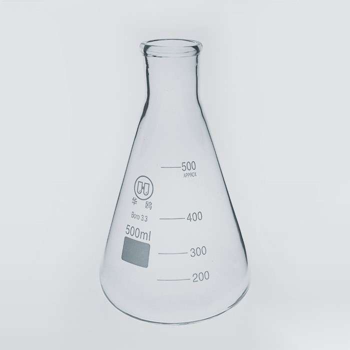 直口三角烧瓶 500ml 颈外径×瓶外径×高度：34×105×175mm - 华鸥