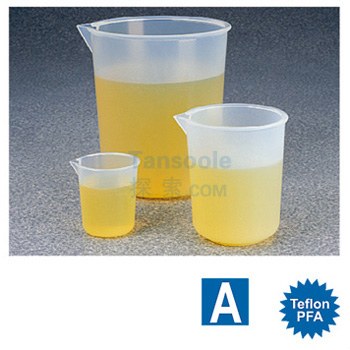 LPE Griffin低型烧杯 Teflon*PFA 50ml 厚壁 无刻度