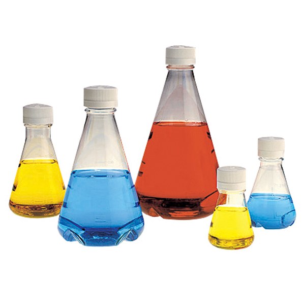 CCP 一次性无菌锥形瓶 平底 PETG 白色HDPE盖 1000ml