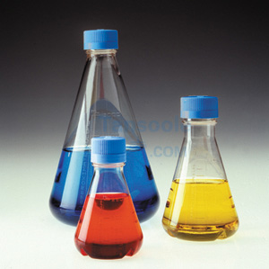 [CCP] 一次性无菌锥形瓶 带档板的底 通气盖 PETG HDPE 2um盖 2000ml - Nalgene/耐洁