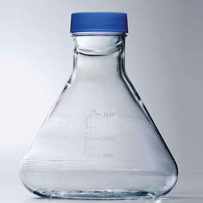 CCP 一次性无菌锥形瓶,平μ底,通气盖PETG,HDPE.2um盖,2800ml