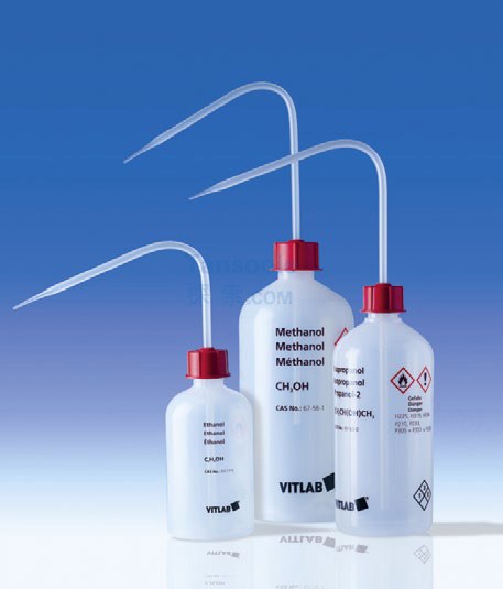 VITsafe 安全洗瓶，窄口，PP, GL 25, VENT-CAP 洗瓶盖, PP, 丁酮 (MEK), 500 m…