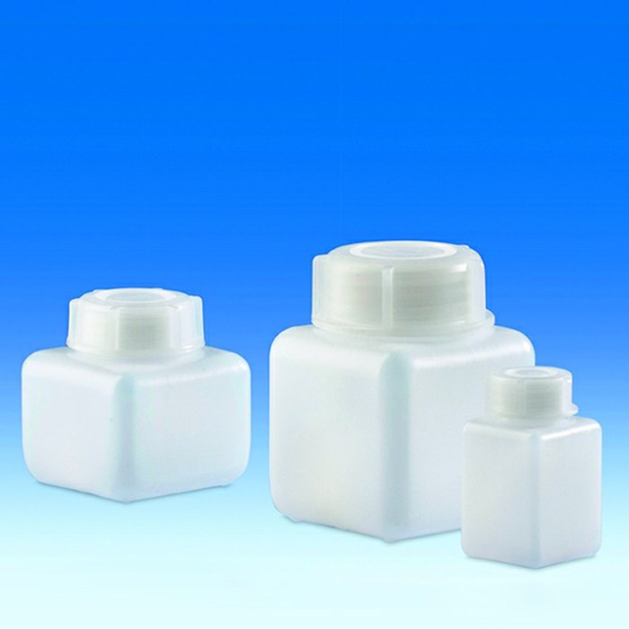 广口瓶 PE-HD PE-LD螺旋盖 方形 100ml 自然色