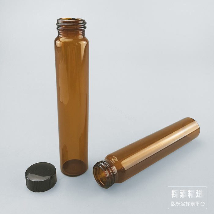 60ml 24-400 棕色样品瓶 黑色PP盖＋PE垫 外径&times;高度： 27&times;140mm（替换编码…