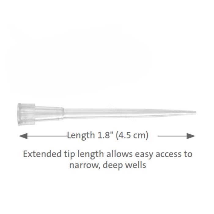 Axygen 10 µL 低吸附 移液器吸头,不带滤芯,透明,无菌,加长,盒装,96个吸头/盒,10盒/包,