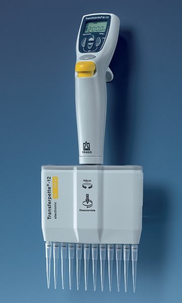 Transferpette -12 electronic 12通道电子移液器，10-200 &mu;l，欧洲/中国地区2…