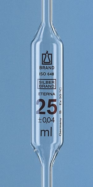 胖度移液管，SILBERBRAND ETERNA，B级，20 ml，单刻度 - Brand/普兰德