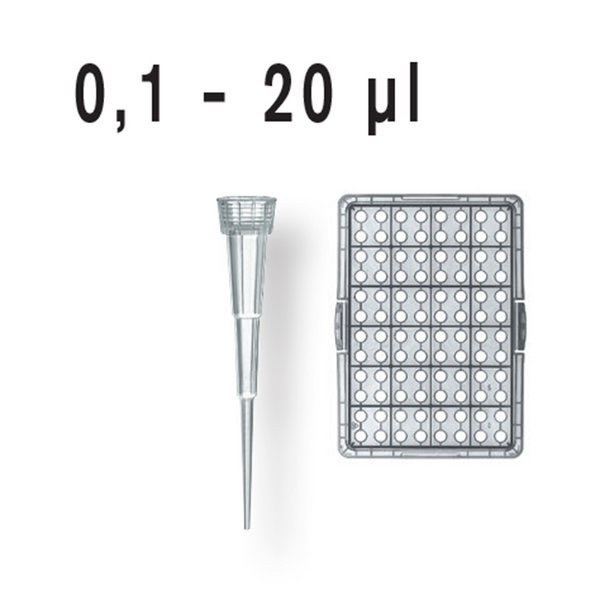 预装移液器吸头, TipBox吸头盒, 0.1-20μl, 未灭菌, PP材质, 符合IVD标准