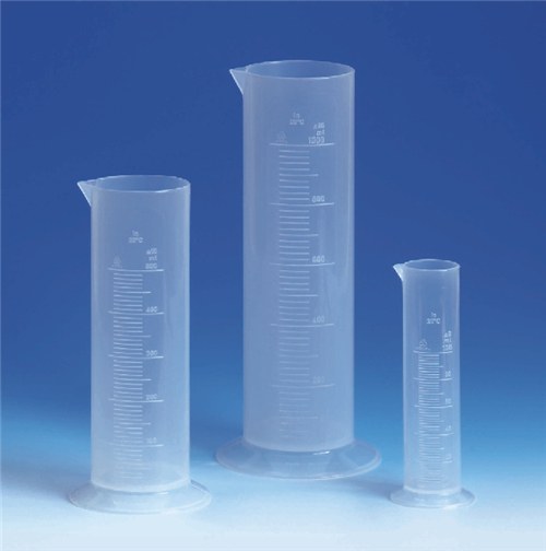 量筒 SAN B级 矮型 模压刻度 500ml 量入式