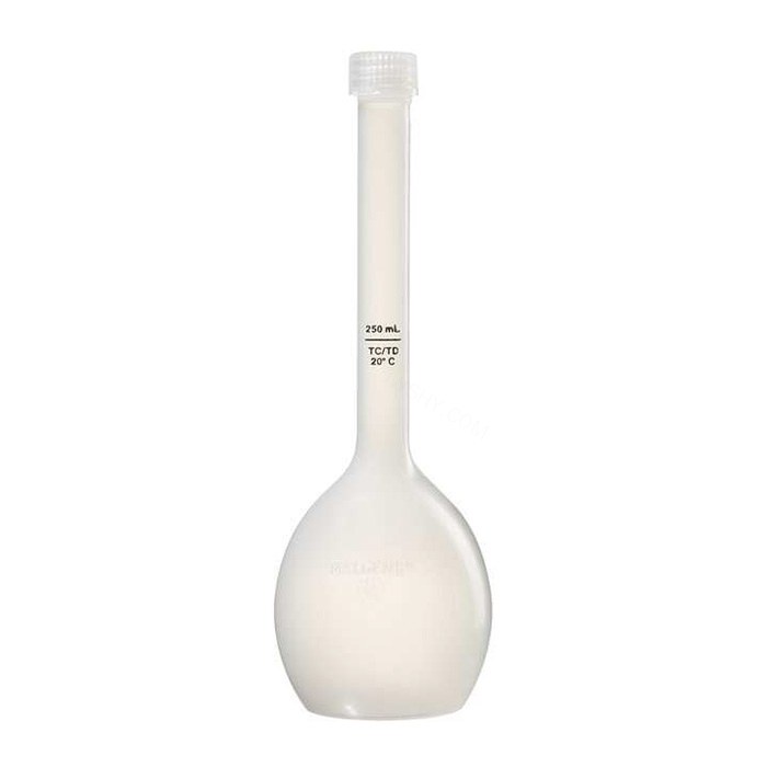 LPE 容量瓶 PP材质 PP螺旋盖 250ml B级 透明 - Nalgene/耐洁