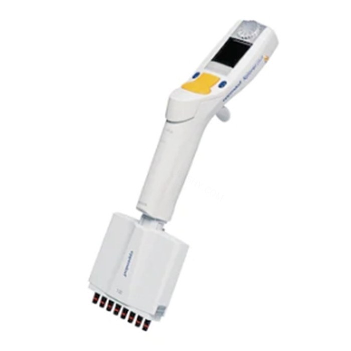 Eppendorf Xplorer电动移液器, 8道,5-100ul, 多功能操作摇杆黄色, 适配200ul 移液吸头