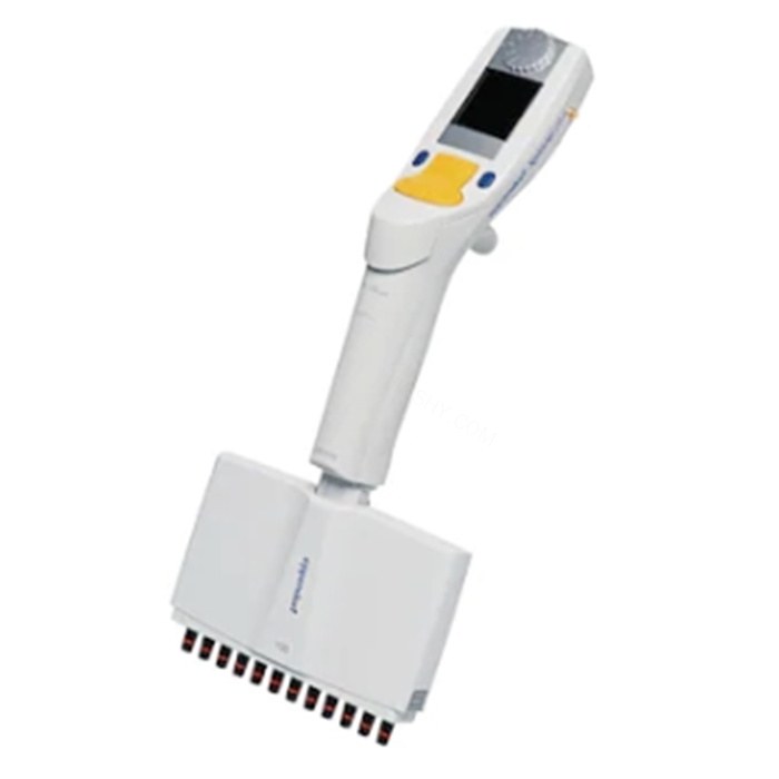 Eppendorf Xplorer电动移液器, 12道,5-100ul, 多功能操作摇杆黄色, 适配200ul 移液吸头