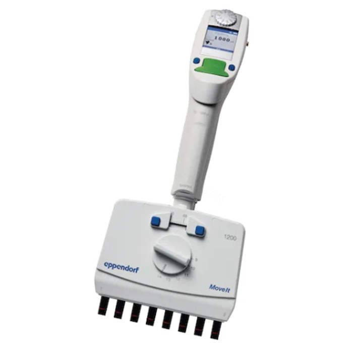 Eppendorf Xplorer电动移液器, 8道,50-1200ul, 多功能操作摇杆绿色, 适配1250ul 移液吸头 - Eppendorf/艾本德
