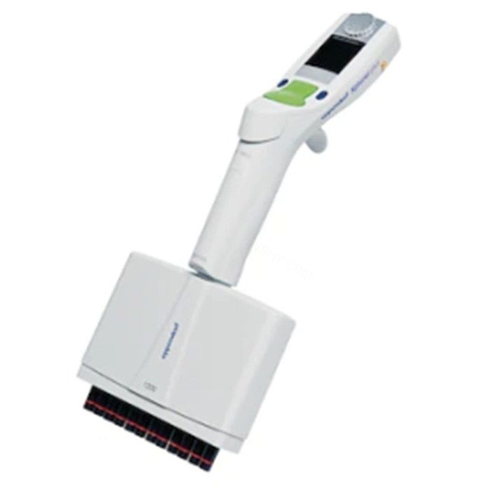 Eppendorf Xplorer电动移液器, 12道,50-1200ul, 多功能操作摇杆绿色, 适配1250ul移液…