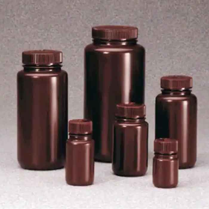LPE 广口瓶 HDPE PP螺旋盖 琥珀色 125ml