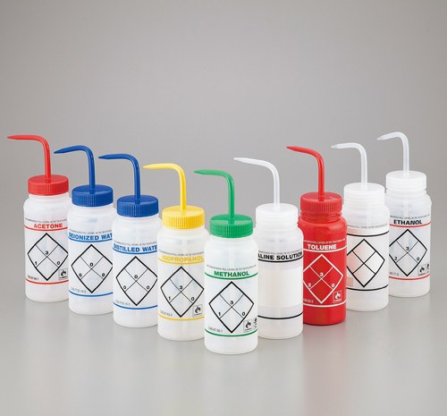 带标签清洗瓶 去离子水Deionized Water 500ml - AS-ONE/亚速旺