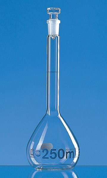 容量瓶 BLAUBRAND A级 500ml Boro 3.3 NS 19/26 玻璃瓶塞 透明 - Brand/普兰德