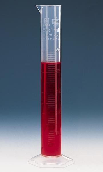 刻度量筒 高型 25:0.5ml PP材质 蓝色刻度 B级 量入式 - Brand/普兰德