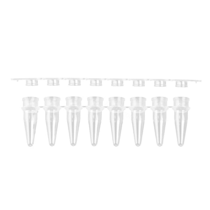 Axygen 0.2 mL聚丙烯PCR联排管和联排管平盖，8联管，8联平盖，透明，非灭菌