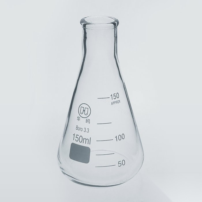 直口三角烧瓶 150ml 颈外径&times;瓶外径&times;高度：27&times;69&times;122mm