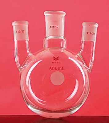 直三口圆底烧瓶 100ml 19/26 24/40 19/26